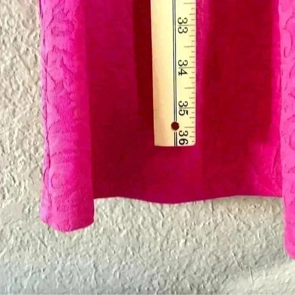 Signature by Robbie Bee Quarter Sleeve Hot Pink Summer Dress Size Small - Picture 6 of 8